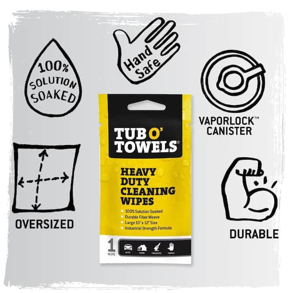 Heavy-Duty Cleaning Wipes, Individually Wrapped, 15-Pack Pouch