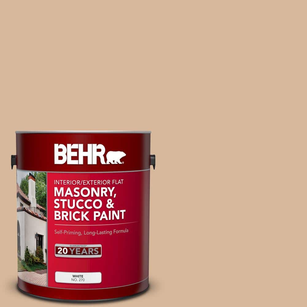 1 gal. #S260-3 Dusty Gold Flat Interior/Exterior Masonry, Stucco and Brick 