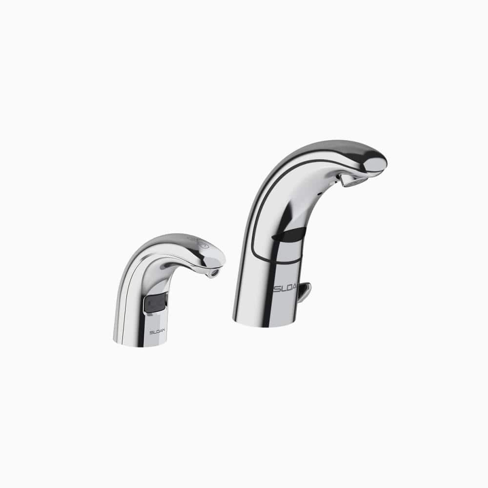 SLOAN Optima Hardwired Single Hole Touchless Bathroom Faucet with Side Mixer and Soap Dispenser