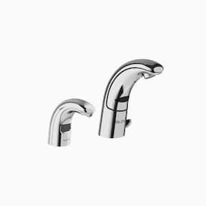 Optima Hardwired Single Hole Touchless Bathroom Faucet with Side Mixer and Soap Dispenser in Polished Chrome