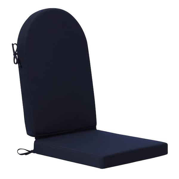 Addison 1 Piece 20.3 in. x 47 in. Beige Outdoor Patio Adirondack Chair Seat Pillow Cushion in Navy Blue