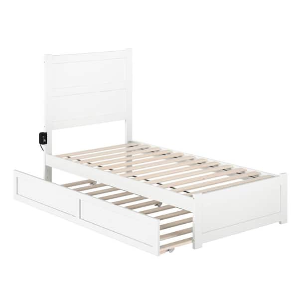 AFI NoHo White Twin Bed with Footboard and Twin Trundle AG9161222 - The ...