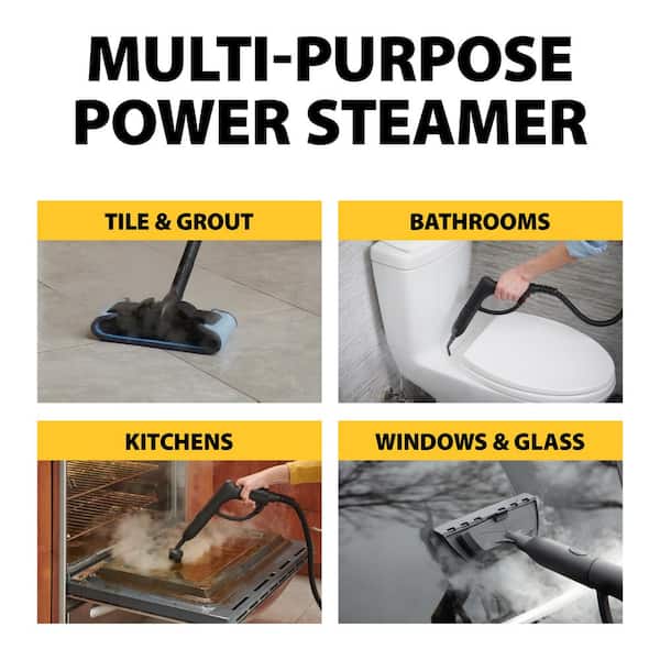 Pressurized Power Steamer On-Demand Fingertip Control and Wallpaper Steam Plate 