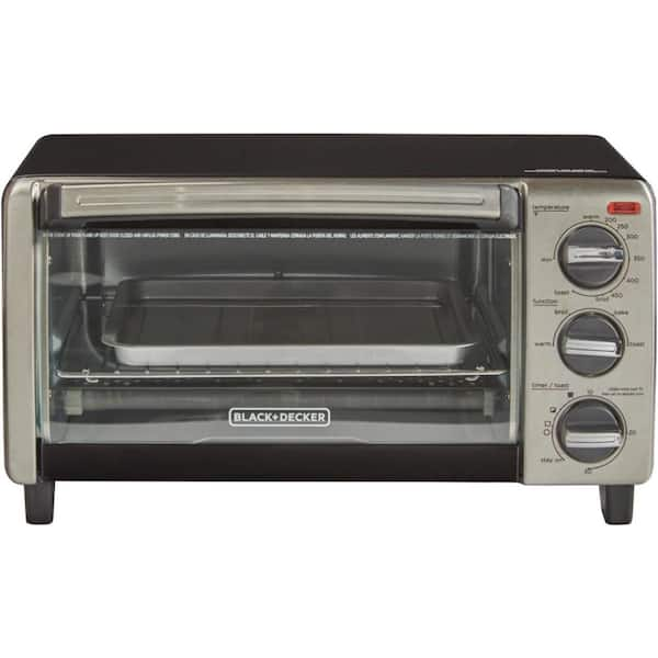 BLACK+DECKER 4-Slice Stainless Steel Convection Toaster Oven (1150-Watt) in  the Toaster Ovens department at