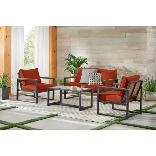 hampton bay west park aluminum outdoor patio table