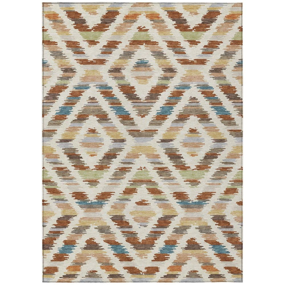 Chantille Machine Washable Indoor/Outdoor Abstract ACN2453 Paprika 8 ft. x 10 ft. Area Rug price history on PriceWatchPro