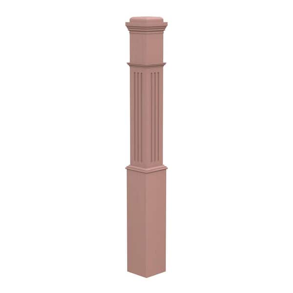 Stair Parts 4092 55 in. x 6-1/4 in. Unfinished Hard Maple Fluted Box Newel Post for Stair Remodel