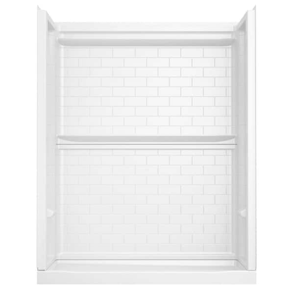 Classic 500 Tile Right Drain 32 in. L x 60 in. W x 71.88 in. H Alcove Shower Kit with Shower Wall and Shower Pan