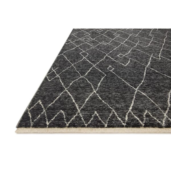 Vance Charcoal/Dove/Ivory 2 ft. 3 in. x 3 ft. 10 in. Moroccan Tribal Area Rug