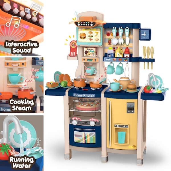 TOBBI Kids Play Kitchen Set Cooking Set with 42-Pieces Toy Kitchen  Accessories TH17X0731 - The Home Depot