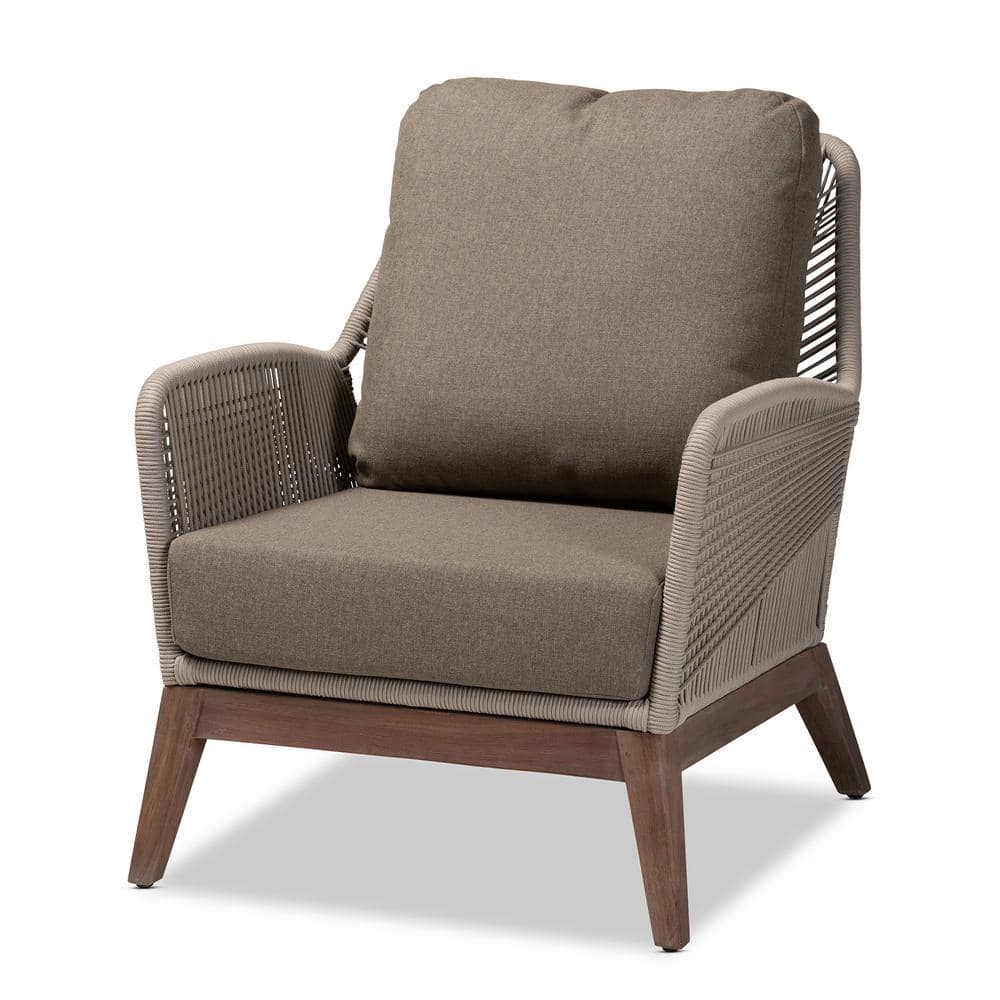 Gray Handcrafted Metal Accent Chair with Spot Pattern