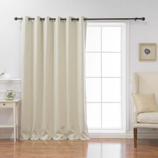 Best Home Fashion Ivory Grommet Blackout Curtain - 80 in. W x 84 in. L