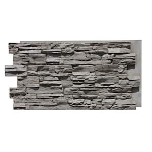 Lightning Ridge 48 in. x 24 in. Faux Stone Siding Panel Finished Oyster Gray Interlocking Panel