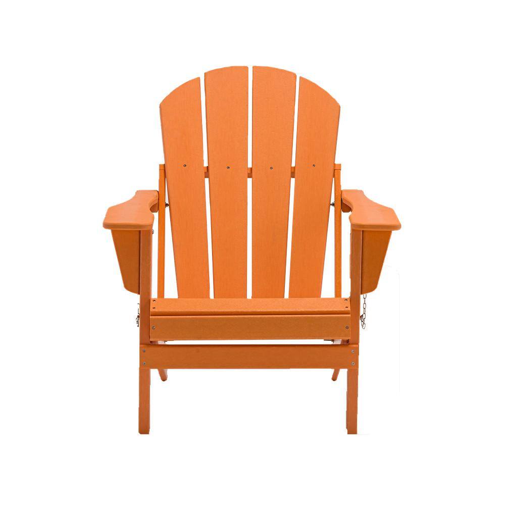 BANSA ROSE Orange Folding Plastic Adirondack Chair Patio Chairs Lawn Chair  Outdoor Chairs ODK20KN2120820620120