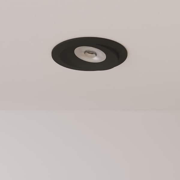 Inspira 3 in. Black Gimbal Integrated LED Canless Recessed Lighting Kit,Selectable 5CCT,12-Watt, 1000-Lumen, ETL, 1-Pack