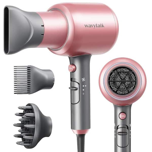 Adrinfly 1875-Watt Professional Salon Hair Dryer with Diffuser Concentrator Nozzle in Poppa Color