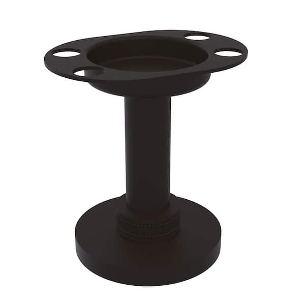 Allied Brass Vanity Top Tumbler and Toothbrush Holder with Dotted Accents in Oil Rubbed Bronze