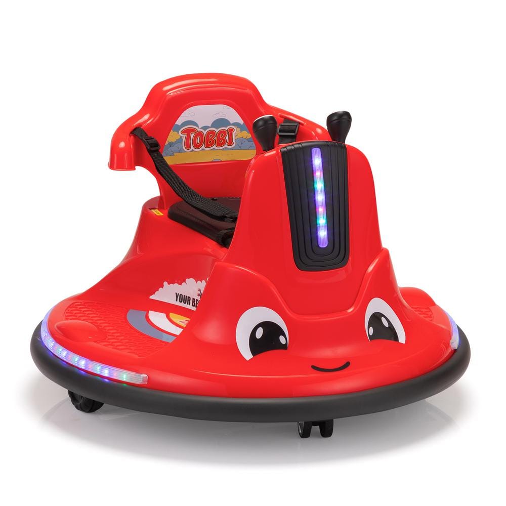 TOBBI 12-Volt Kids Electric Bumper Car with Remote Control in Red ...