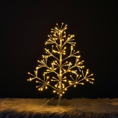 Gold Pre Lit Christmas Trees Artificial Christmas Trees The Home Depot