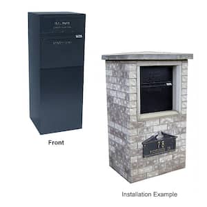 Full Service Vault Mailbox with Mail and Package Delivery in Black