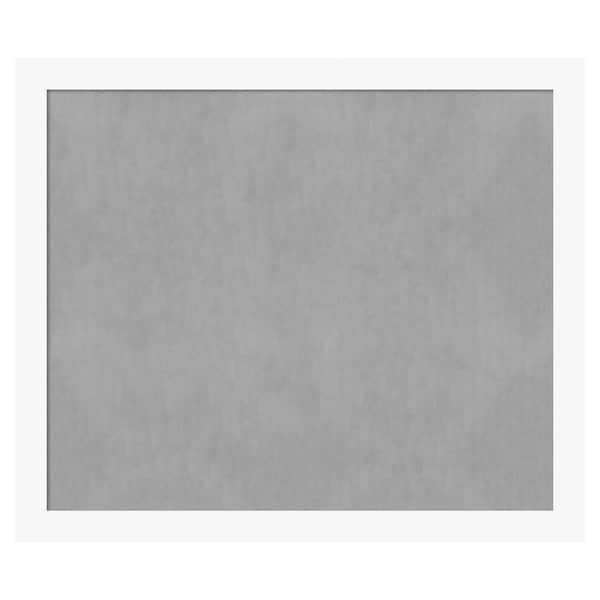 Amanti Art Basic White 53 in. x 45 in. Framed Magnetic Board