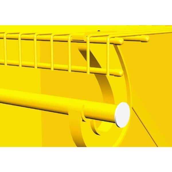 SuperSlide 1-1/4 in. White Closet Rod End Caps (2-Pack)