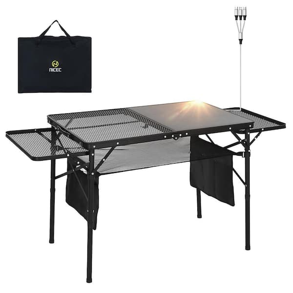 Camping Table, Grill Table 45W Solar Panel, w/ USB, Type-C&DC