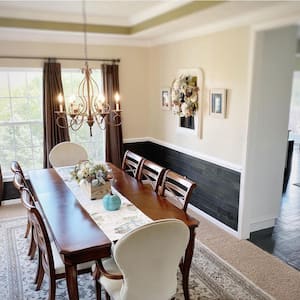 1/8 in. x 4 in. x 12-42 in. Peel and Stick Black Wooden Decorative Wall Paneling (20 sq. ft./Box)