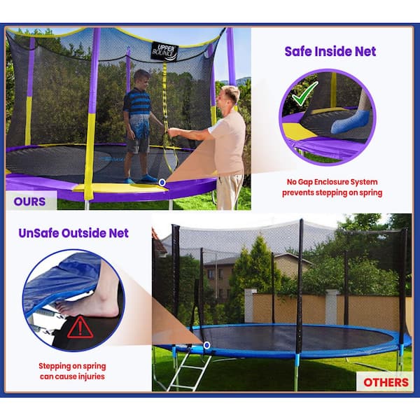 15ft Round Trampoline with Enclosure System, Upper Bounce