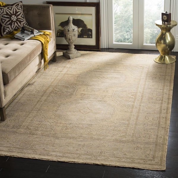 Izmir 6 ft. x 9 ft. Gold/Gray Tribal Geometric Area Rug
