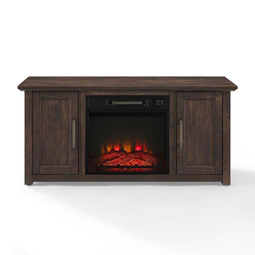 Camden 48" Dark Walnut TV Stand with Electric Fireplace