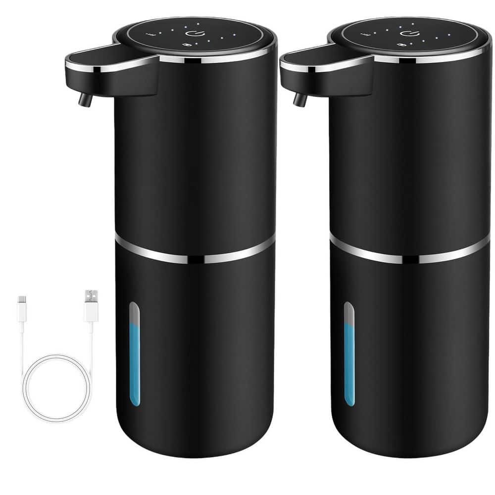 2-Pack Black Automatic Foaming Soap Dispensers, Wall Mounted Smart Soap Dispenser for Bathroom and Kitchen price history on PriceWatchPro