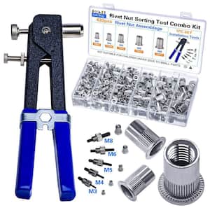 Rivet Nut Tool Kit, 430Pcs Metric Rivet Nut Combination (M8/M6/M5/M4/M3)