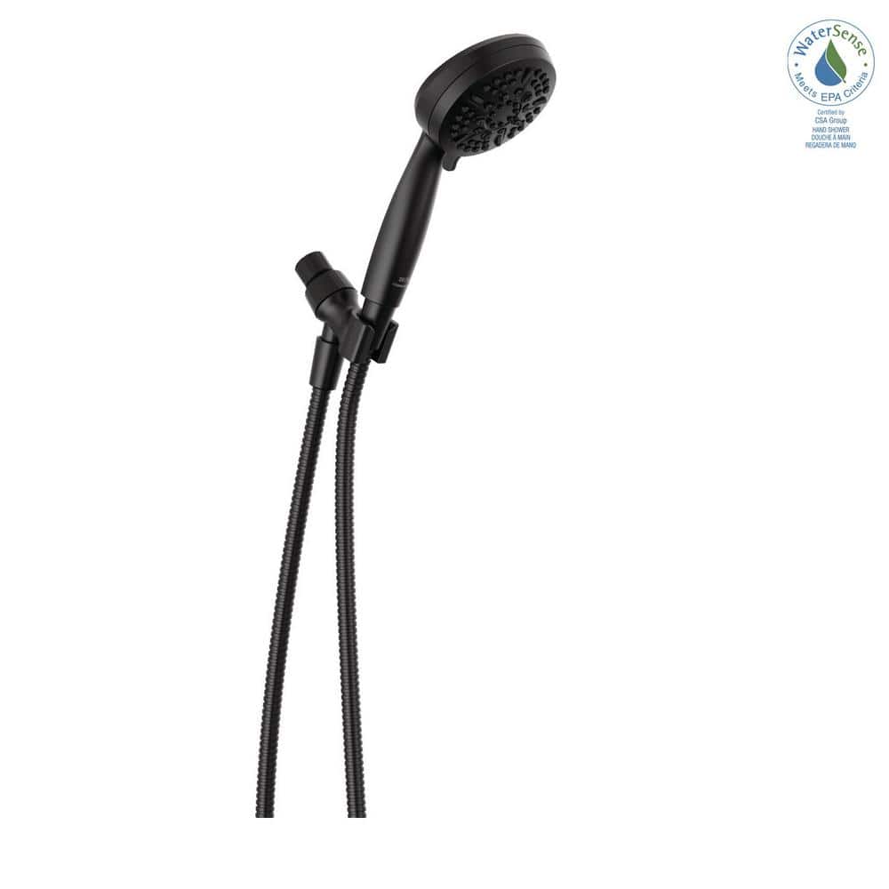 Matte Black Adjustable Handheld Multi-Head Shower System