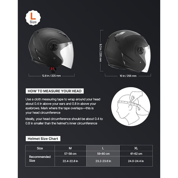 dirt bike helmet measurements ILM Youth & Kids Helmets Motocross ATV Dirtbike BMX MX Offroad Full Face Motorcycle Helmet, DOT Approved Model 128YS (Matte Black, Meet or exceeds FMSS VEVOR Motorcycle Helmet, Modular, Adult