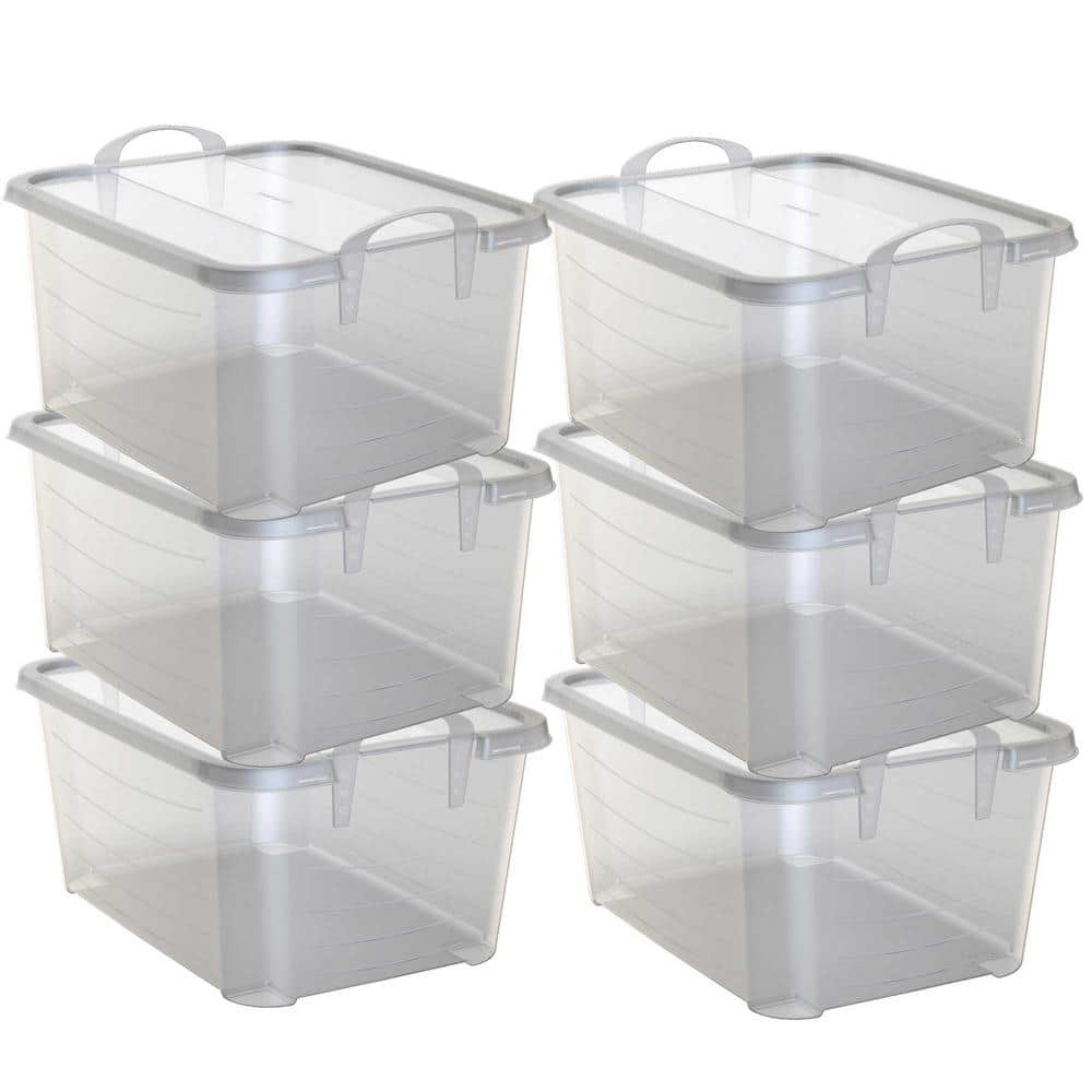 Richards Homewares Clearly Chic Stackable X-Large Totes Storage Bins with  Built-in Handles, Set of 2 - Macy's