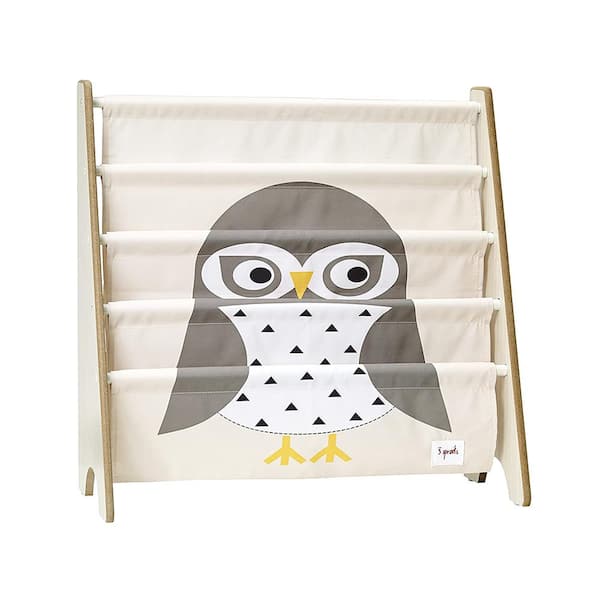 3 Sprouts URKOWL Kids Storage Shelf Organizer Baby Room Bookcase Furniture, Owl