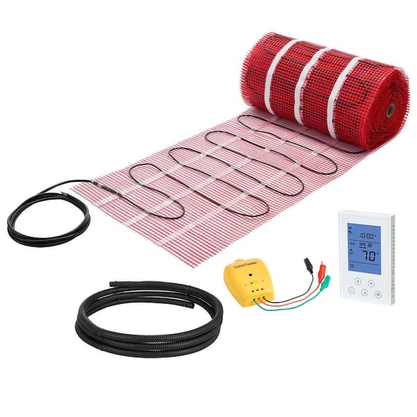 150 sq. ft. Self-Adhesive Electric Floor Heating Mat System,31.17 ft. x 35.98 in.,120V Floor Heating Kit Radiant Heating