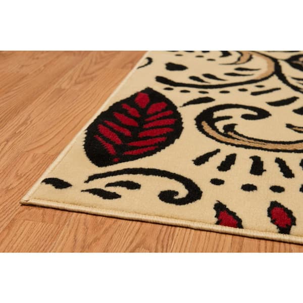 Dallas Bandanna Ivory 8 ft. x 11 ft. Indoor Area Rug
