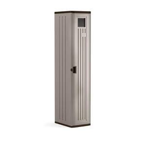 72 in. X 15 in. X 20 in 2-Shelf Resin Tall Storage Locker in Platinum