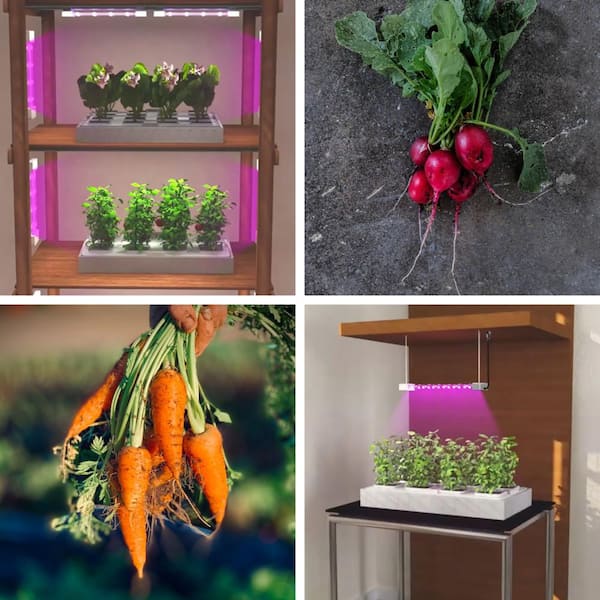 8 in. 32-Watt Clamp Mount White Full Spectrum LED Non-Dimmable Indoor Plant Grow Light, Cool White (2-Pack)