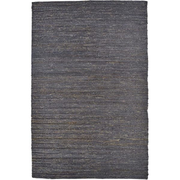 HomeRoots 10 ft. x 13 ft. Blue and Gray Solid Color Area Rug