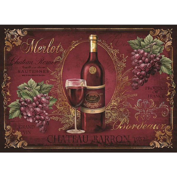 Morgan Home MHF Home Red Wine 18 in. W x 13 in. L Polypropylene Placemat Set (4-Pack)