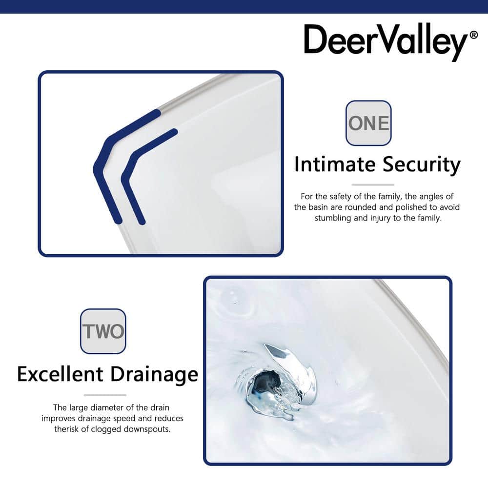 Dynasty 35.5" White Ceramic Pedestal Bathroom Sink with Overflow