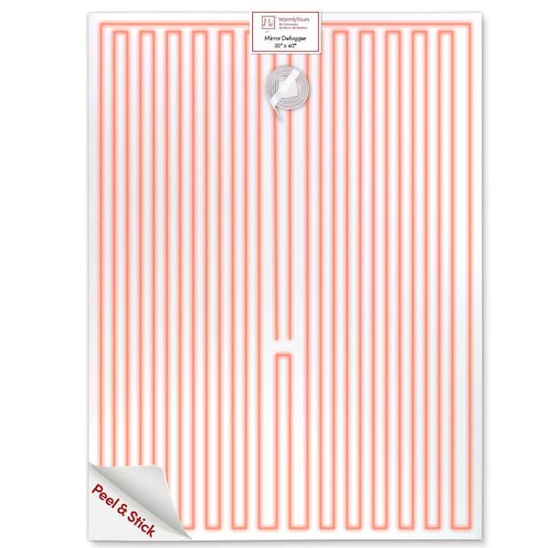 WarmlyYours 30 in. x 40 in. Rectangular Mirror Defogger