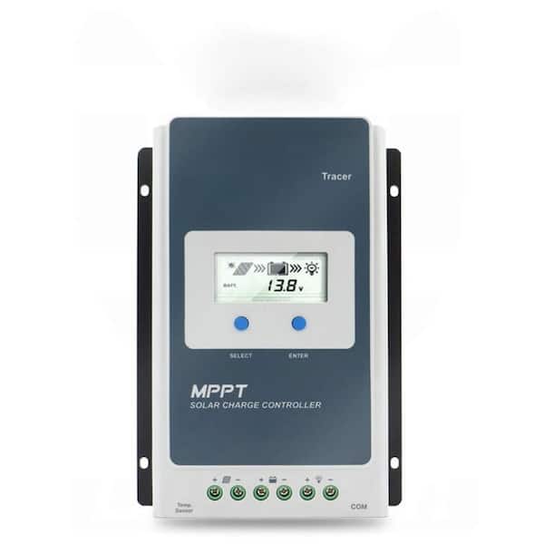 30A MPPT Solar Charge Controller 12/24V Auto-Identifying System Voltage 100V Max PV Common Negative Grounding