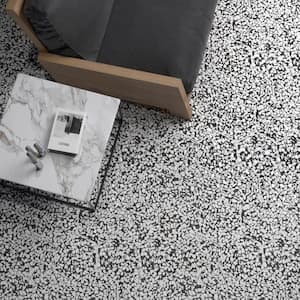 Fusion Hex Black Terrazzo 9.13 in. x 10.51 in. Matte Porcelain Floor and Wall Tile (8.07 sq.ft. / Case)