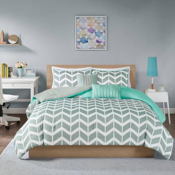 Teal Twin Comforter Set, Grey And Teal Twin Bed Set