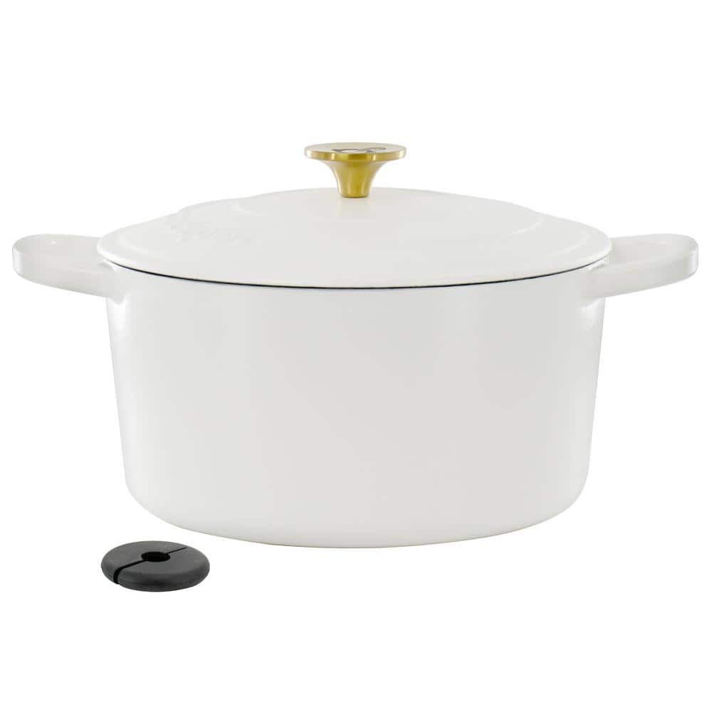 Artisan 6 qt. Enameled Cast Iron Dutch Oven in Matte Linen with Gold Handle price history on PriceWatchPro