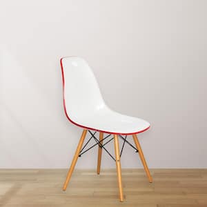 Dover White Red Side Chair